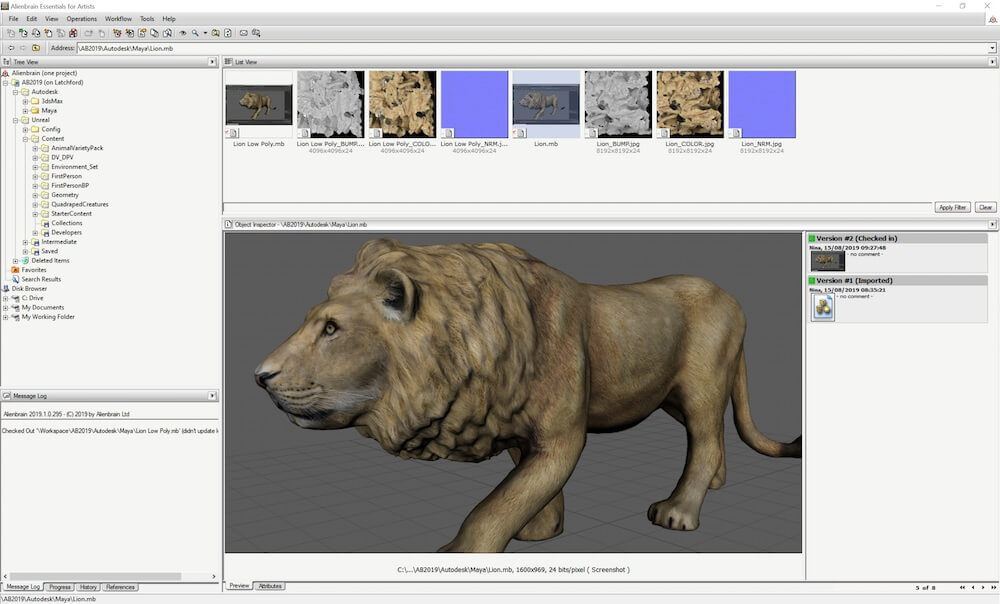 Contrôle de version pour l'animation