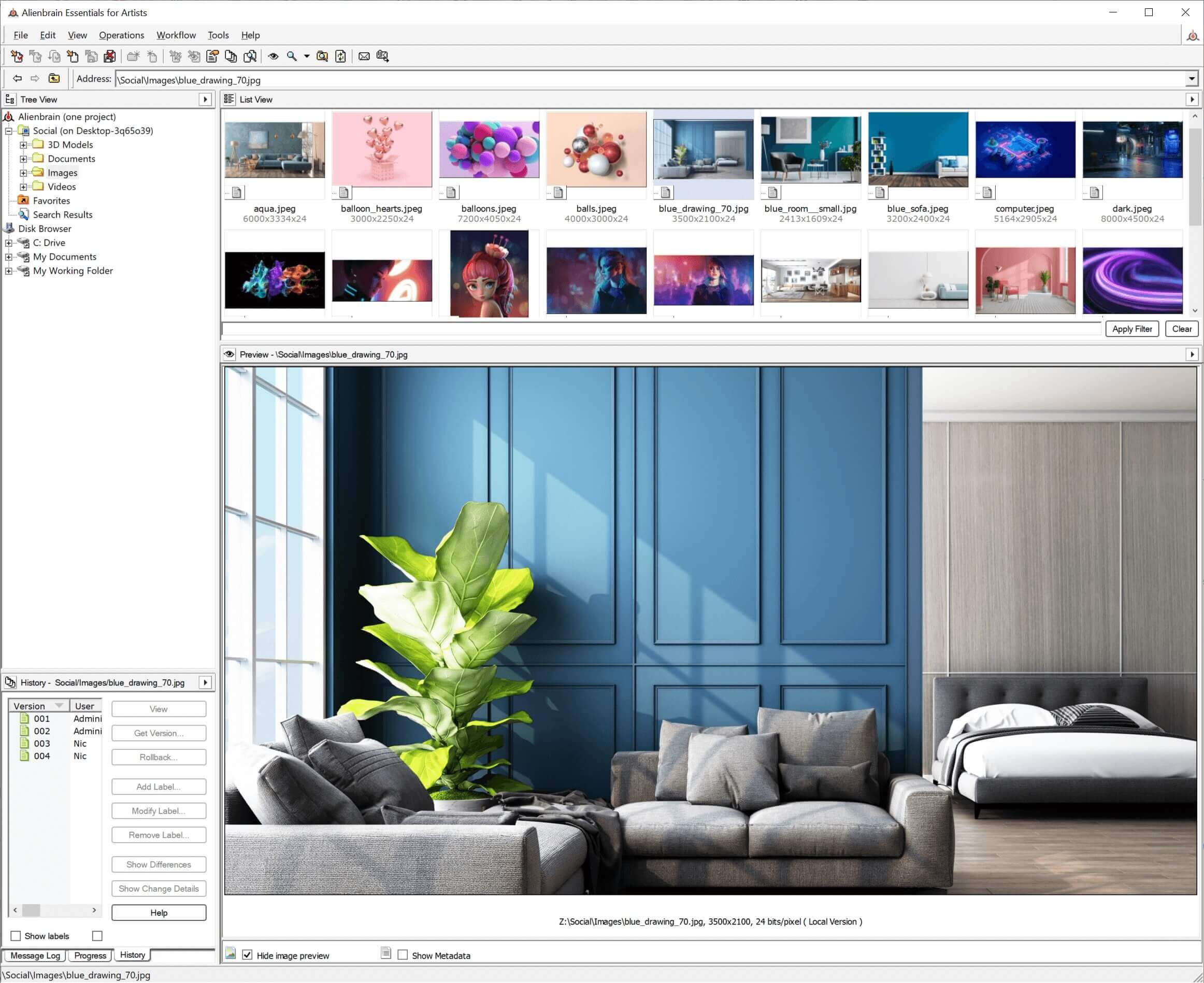 Alienbrain Navigateur de contrôle des versions